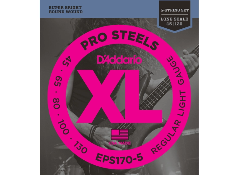 D'Addario EPS170-5 ProSteel El.Bass (045-130) 